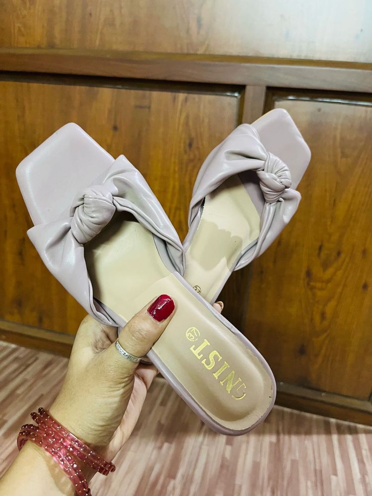 Chic Bow Slide Sandals