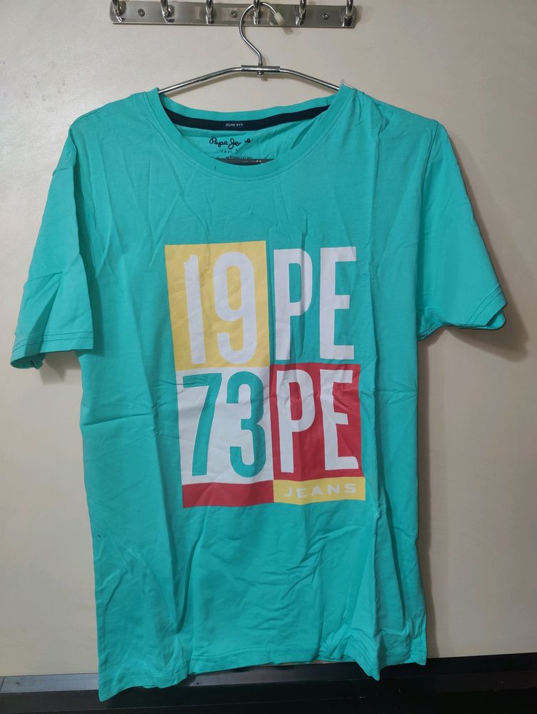Pepe Jeans Men's Typography Round Neck T Shirt.