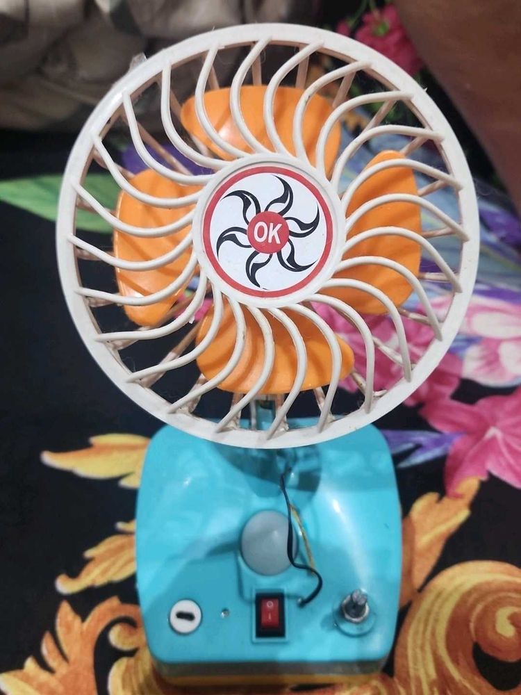 Portable Mini Fan with OK Logo