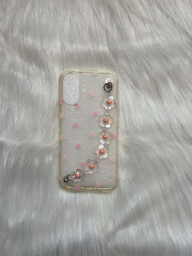 Cute Flower iPhone16 Case with Charm
