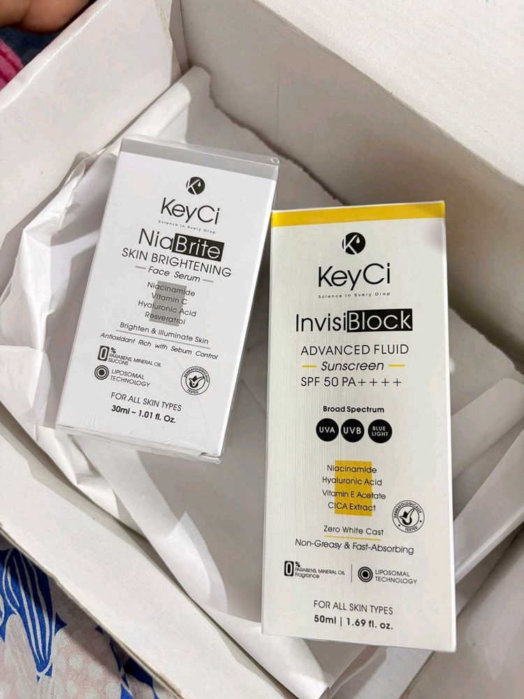 KeyCi NiaBrite Serum &amp; InvisiBlock Sunscreen