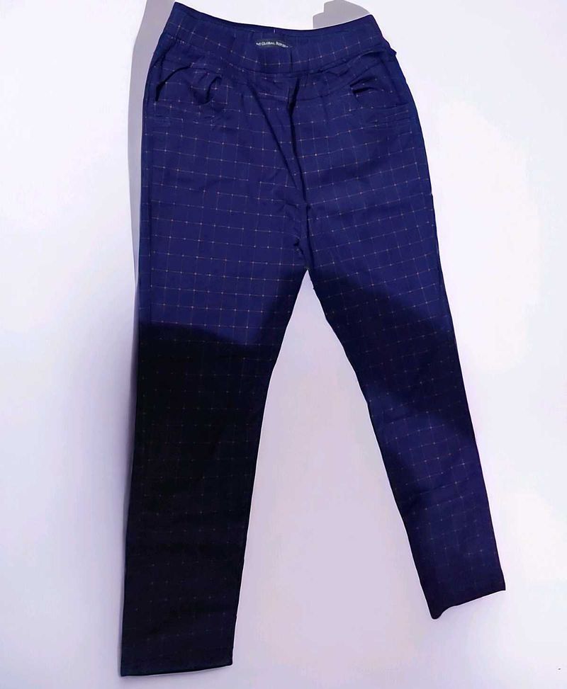 Blue Plaid Trousers