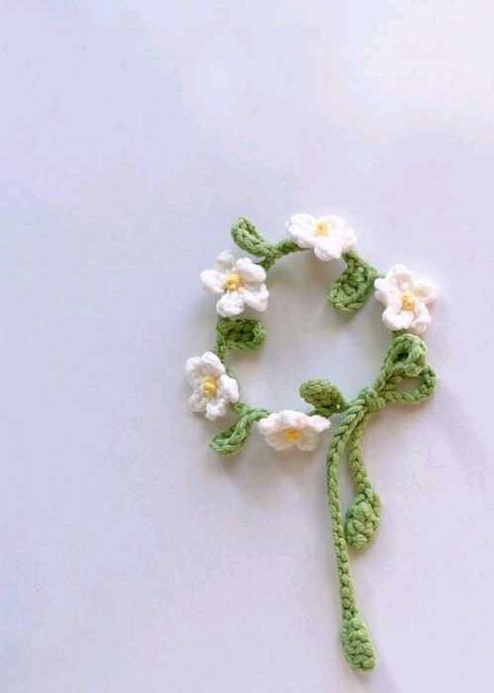 Handmade Crochet Flower Necklace