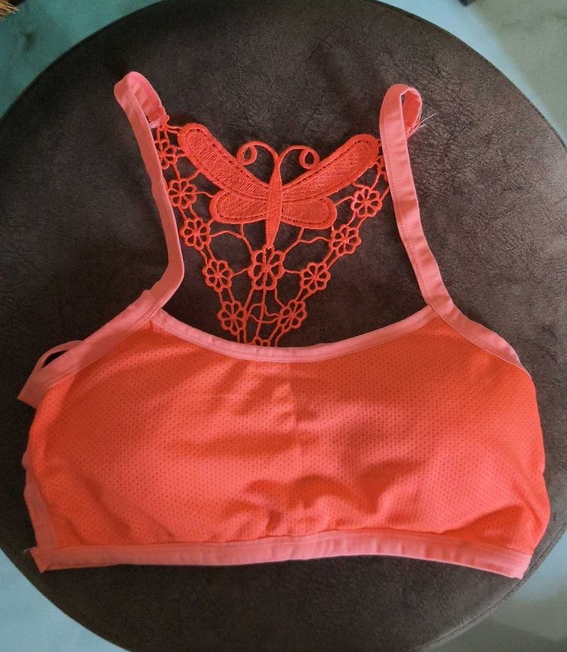 Cute Butterfly Back Sports Bra