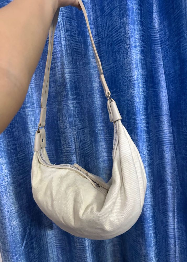 Canvas Moon Shoulder Bag