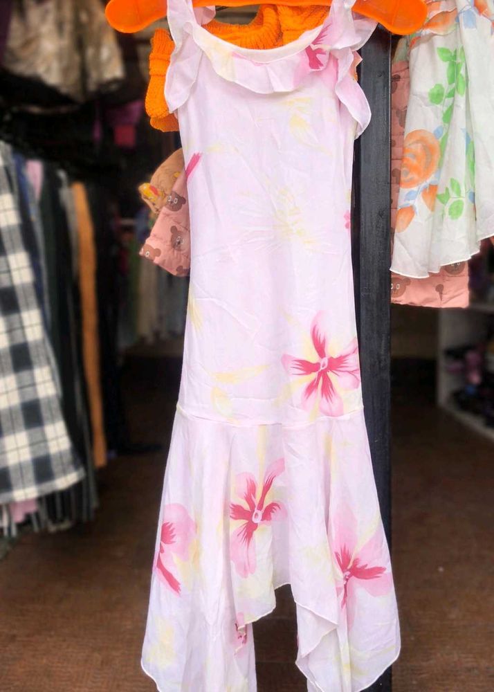 Floral Print Ruffle Dress