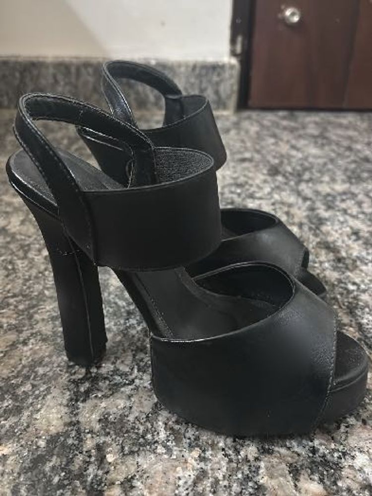 Stylish Black Platform Heels