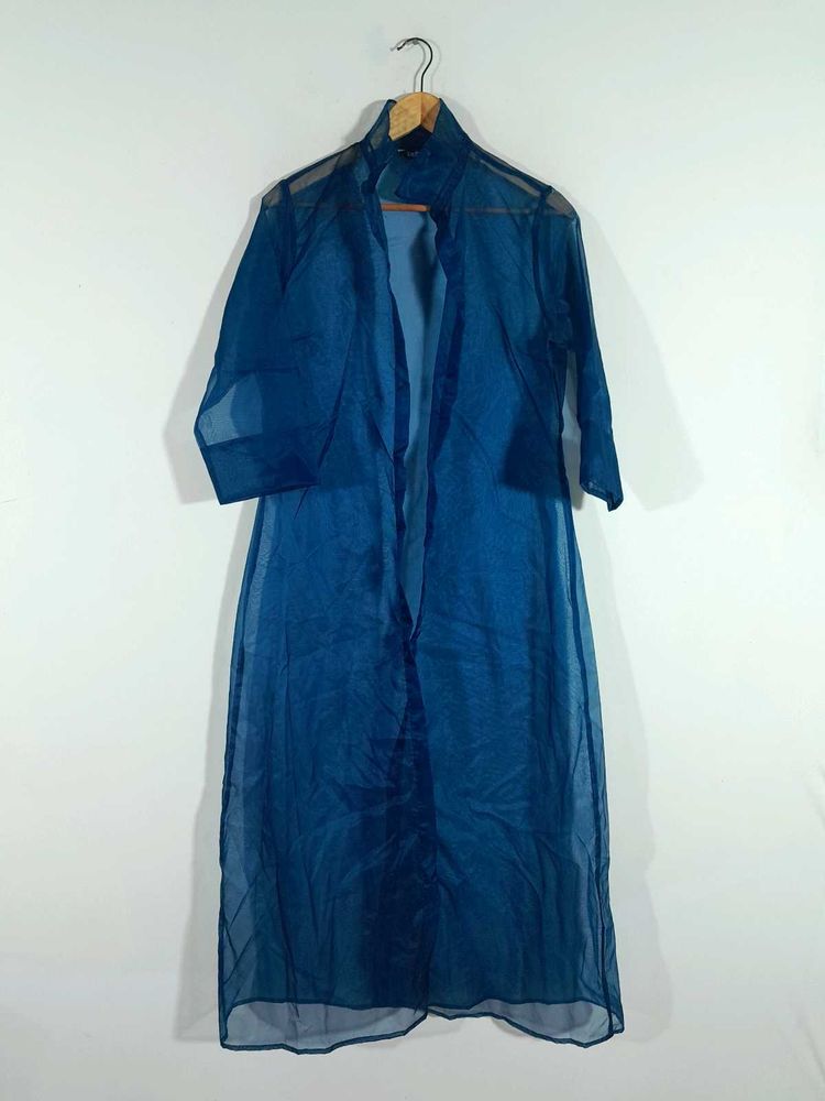 Navy Blue Long Shrug For Women's