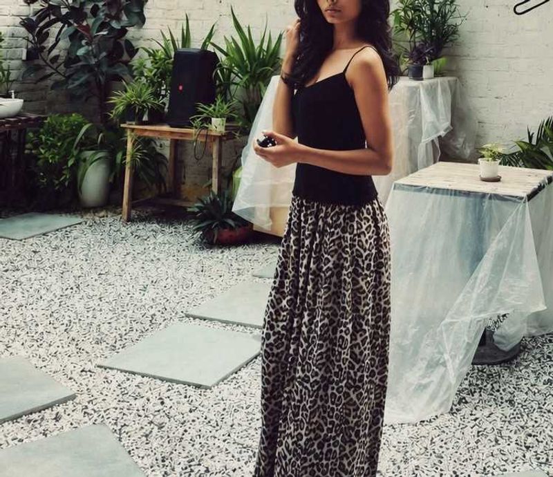 Leopard Print Wide Leg Pants