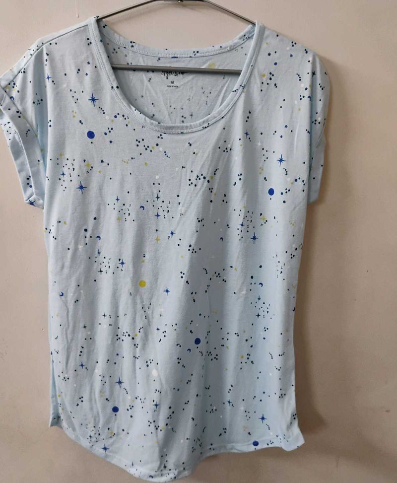 MACY'S STYLE &amp; CO. BRAND NEW SKY BLUE T-shirt