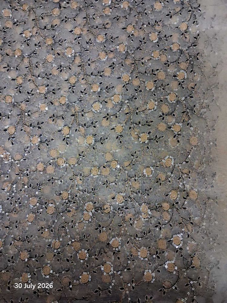Embroidered Dress Material with Sequins