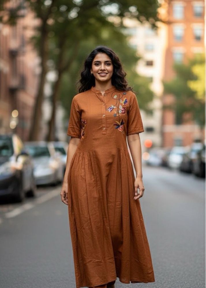 Floral Hand Made Embroidered Dress