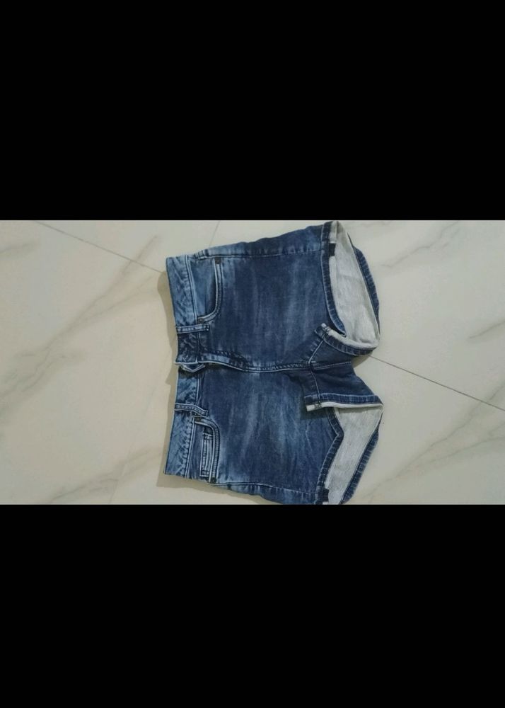 Blue Denim Shorts