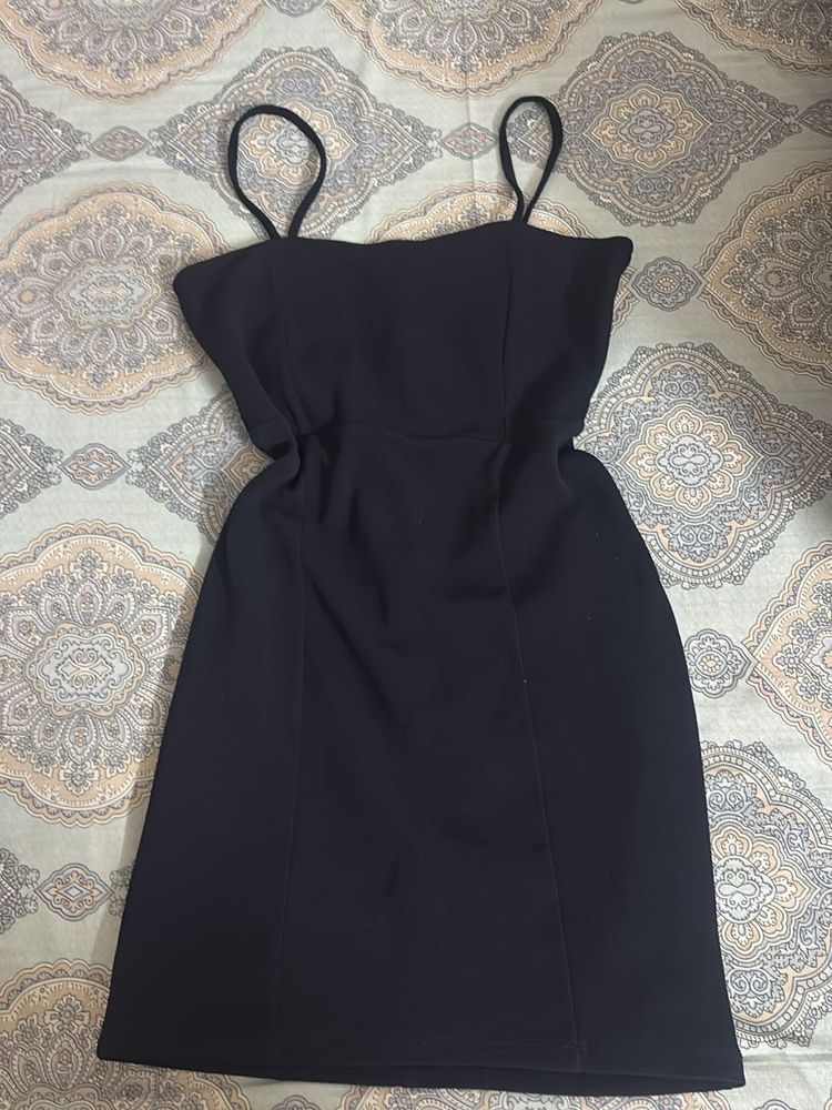 Black Spaghetti Strap Mini Dress
