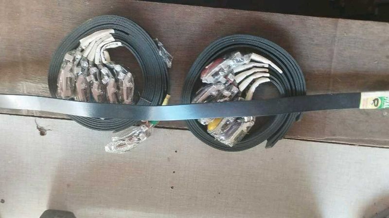 Black Leather Belt Set