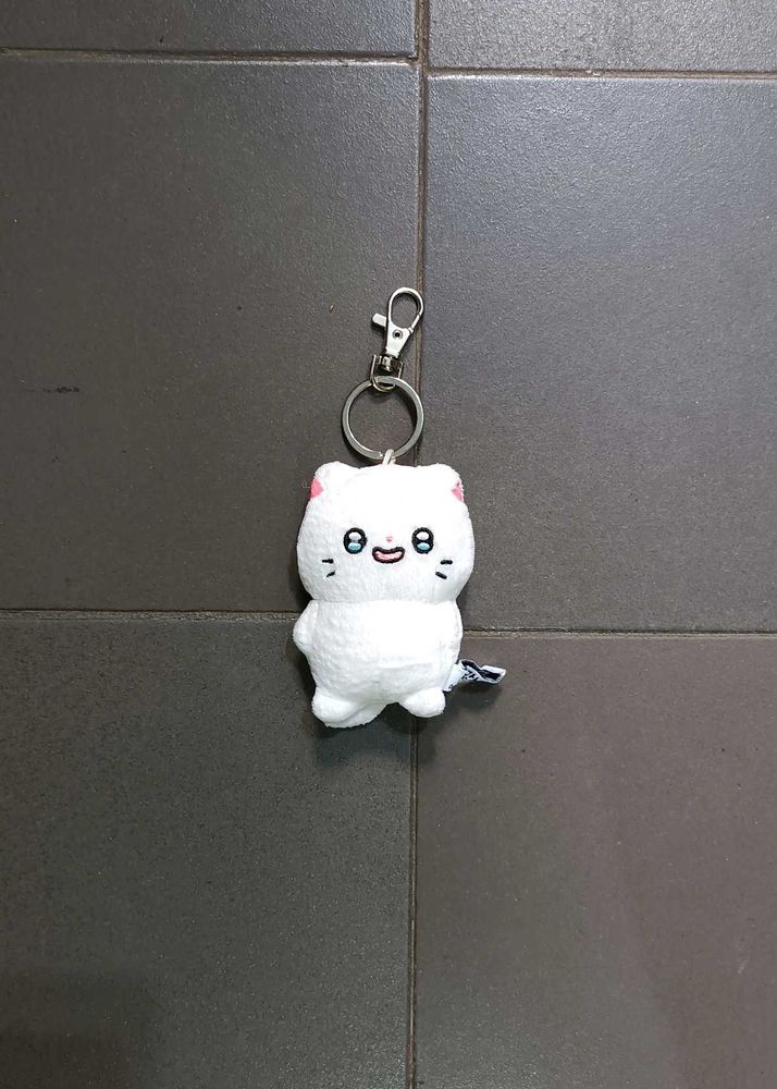 Cute Cat Plush Keychain