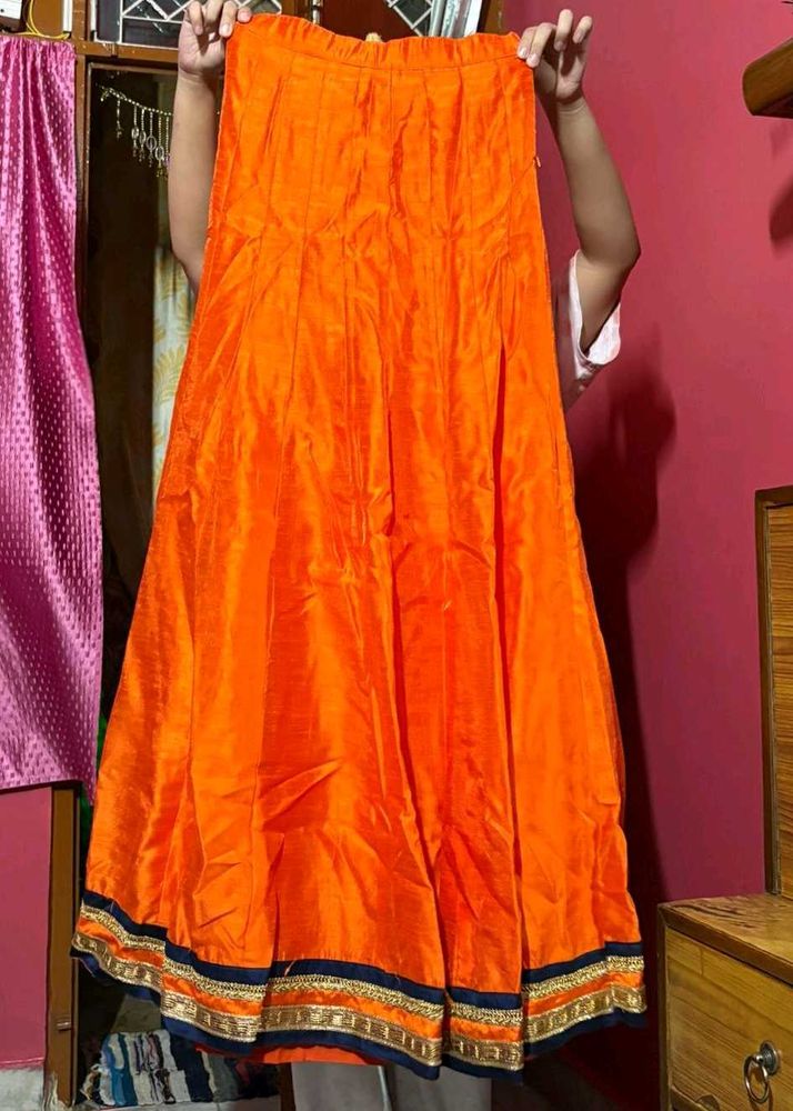 Vibrant Orange Ethnic lehenga choli