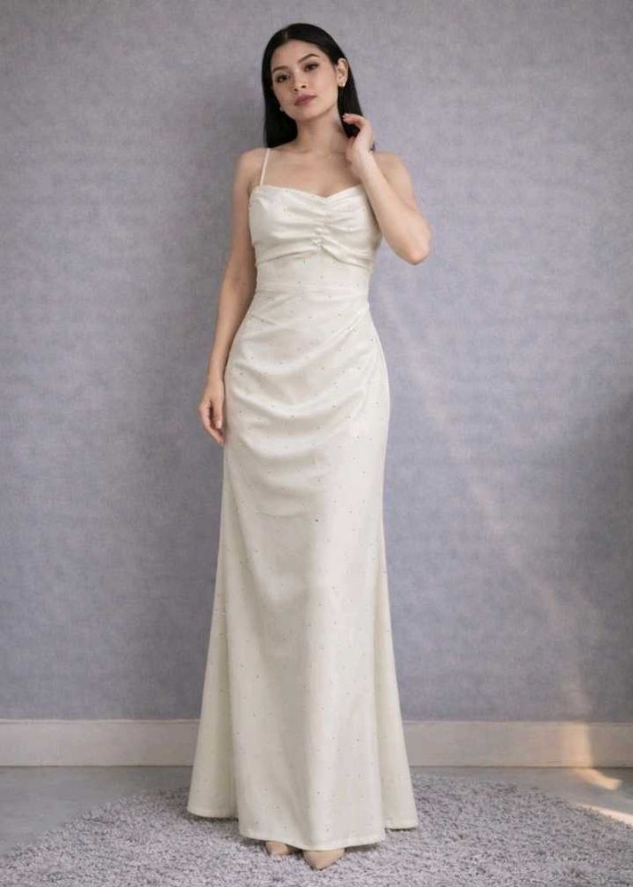 Elegant Spaghetti Strap Maxi Dress