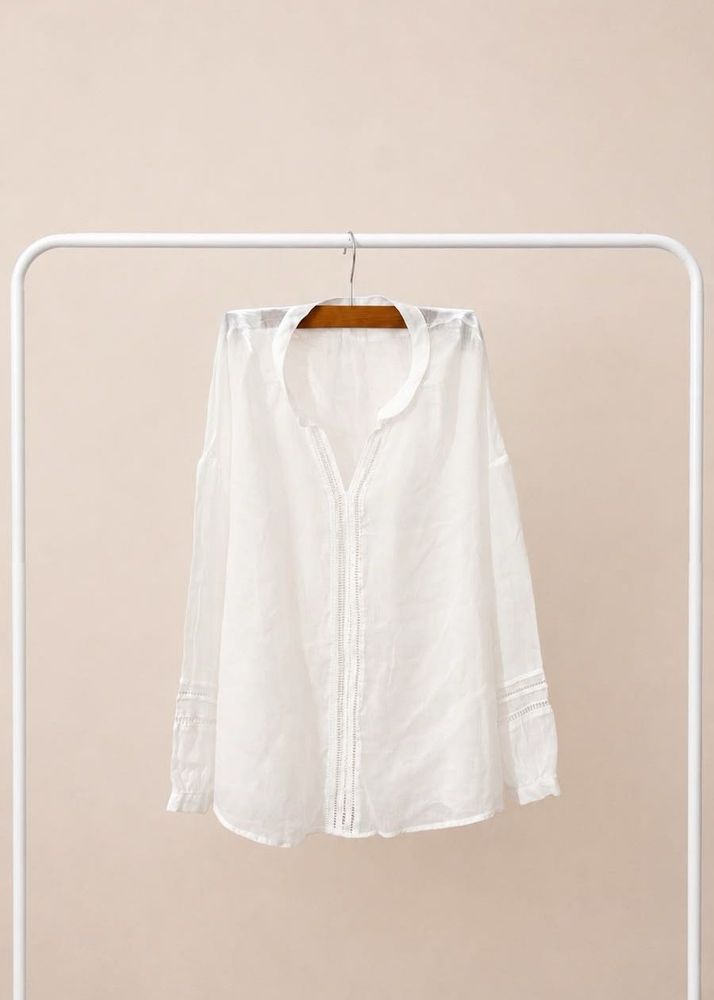white linen top