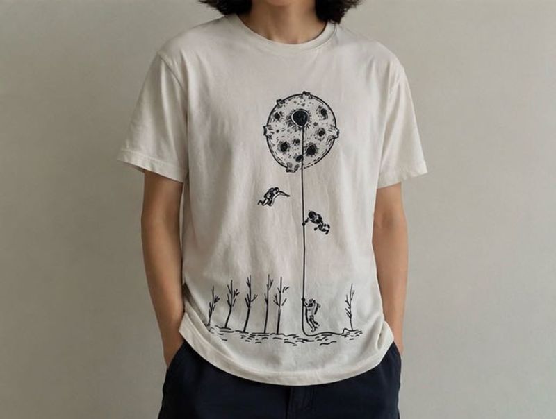 Unique Moon Graphic T-Shirt
