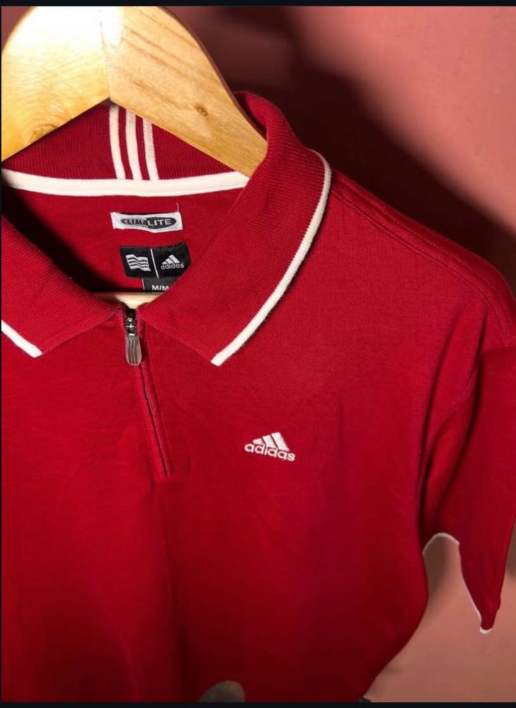 Adidas Red Polo T-Shirt