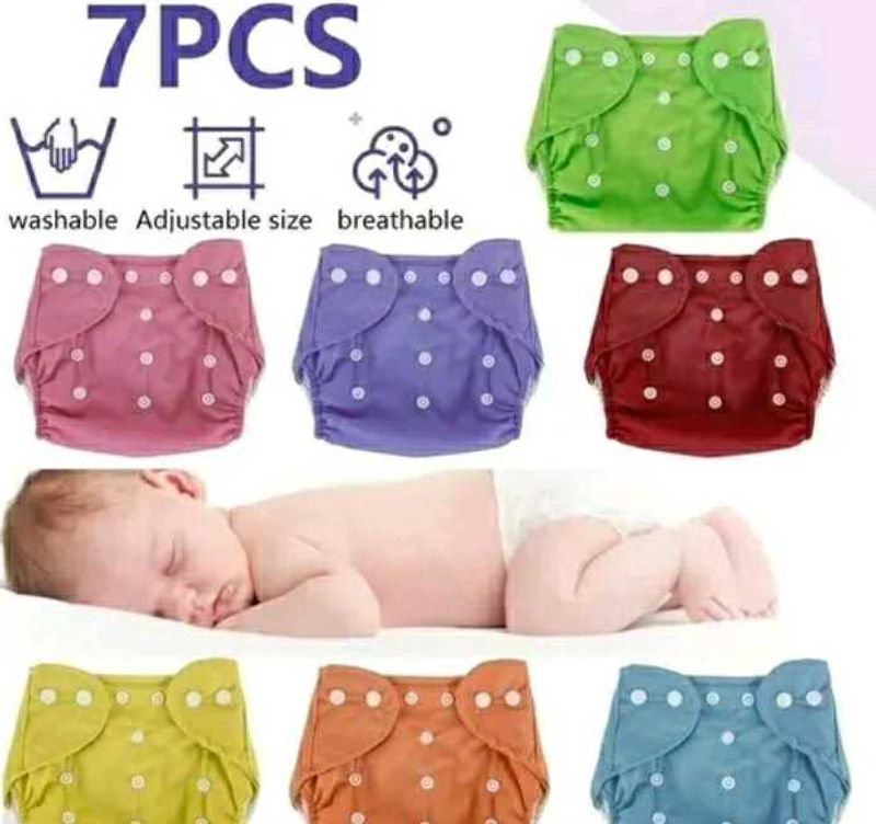 Waterproof Washable Diaper For Baby Combo Of 7