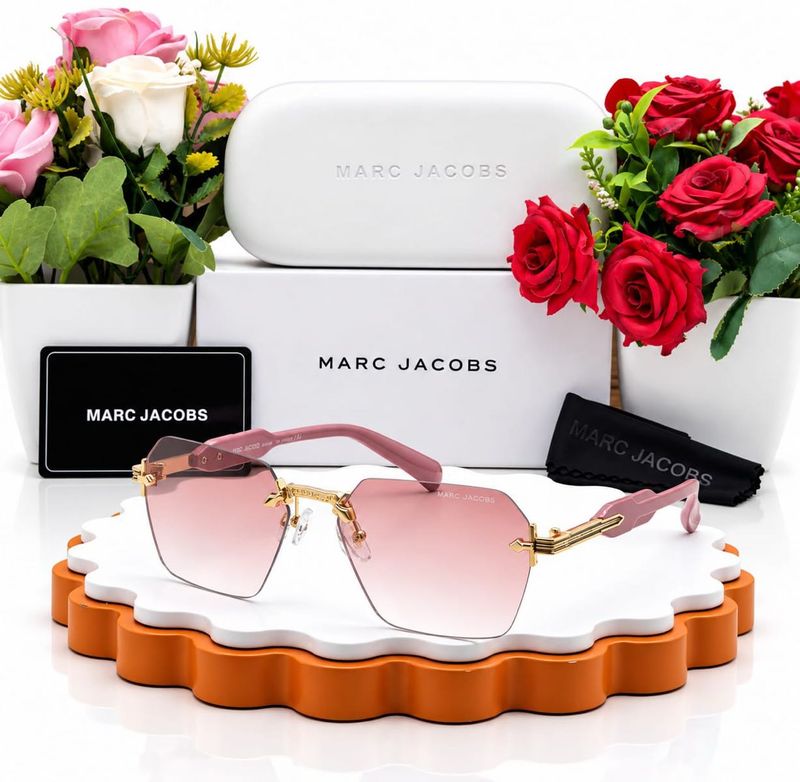 Marc Jacobs Pink Rimless Sunglasses