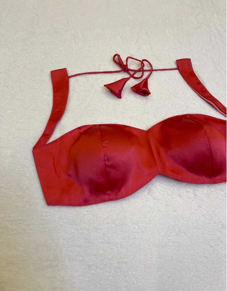 Red Satin Blouse