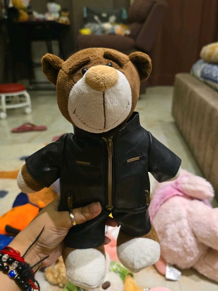 Cool Teddy Bear in Leather Jacket