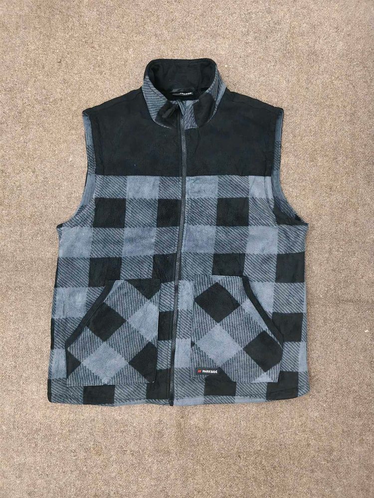 Men's Plaid Fleece Vest
