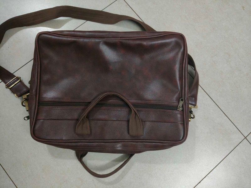 Classic Brown Leather Briefcase
