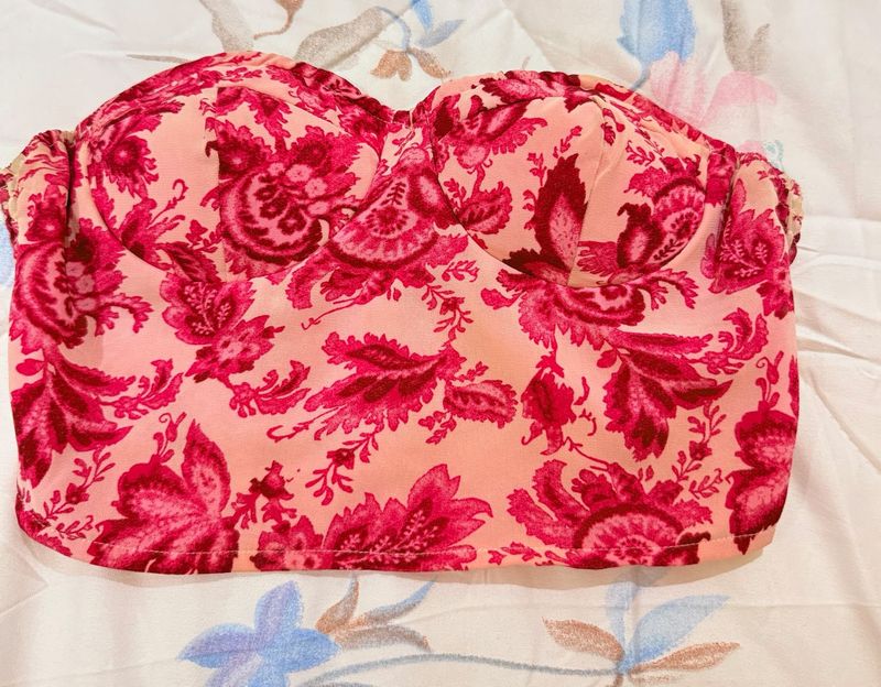 Floral Print Corset Top