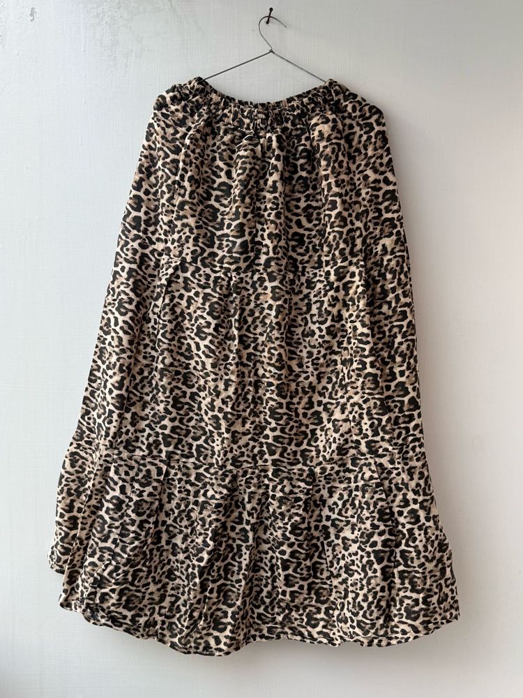 Leopard Print Maxi Skirt