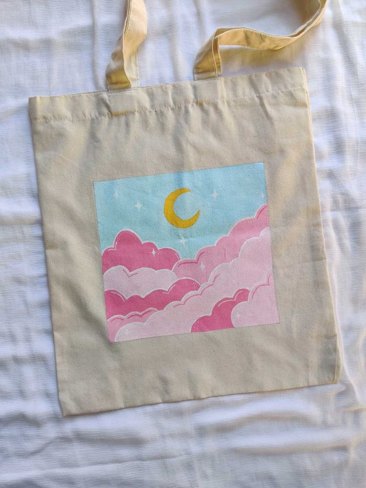 Cute Moon &amp; Clouds Tote Bag🌜💖✨
