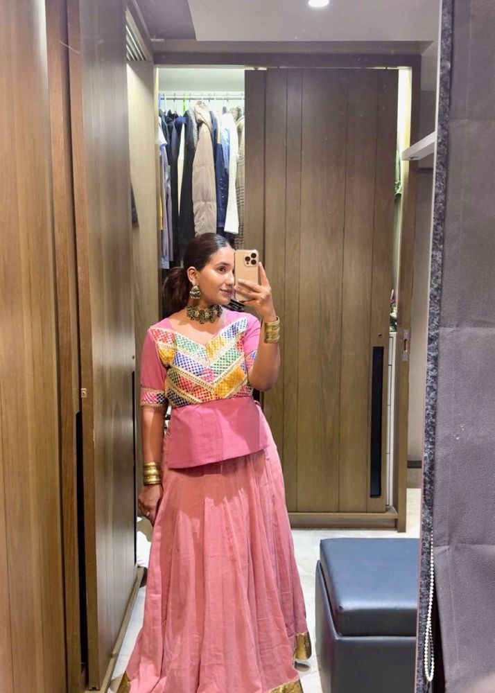 Stylish Pink Lehenga Choli Set