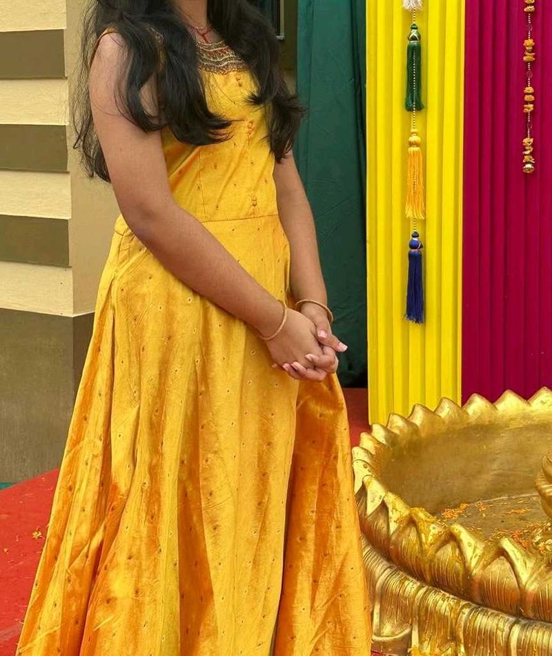 Vibrant Yellow Ethnic Gown