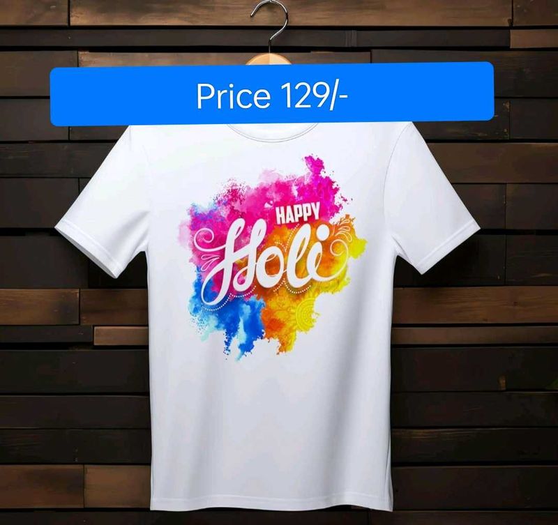 Happy Holi Graphic Print Tee