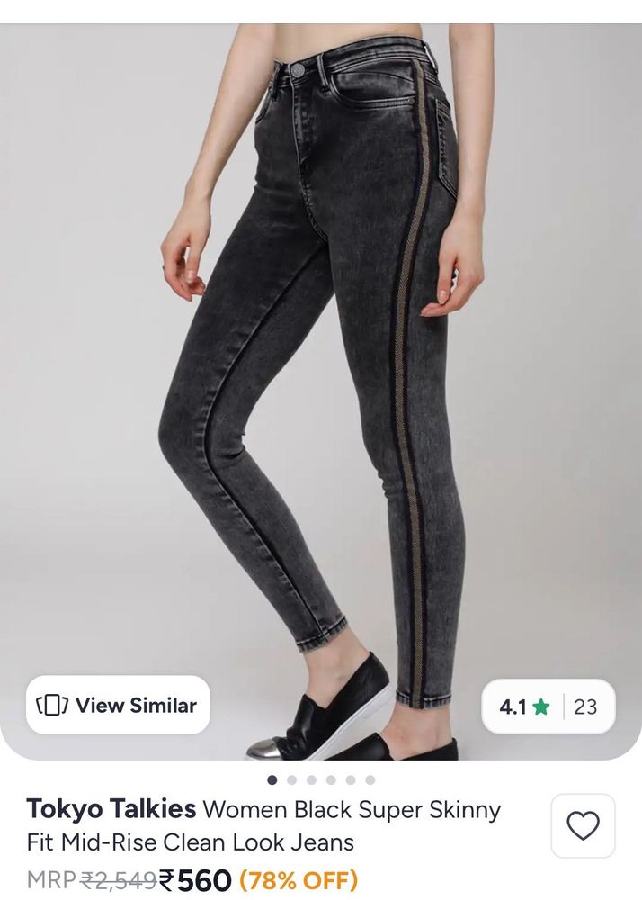 Tokyo Talkies Black Super Skinny Jeans