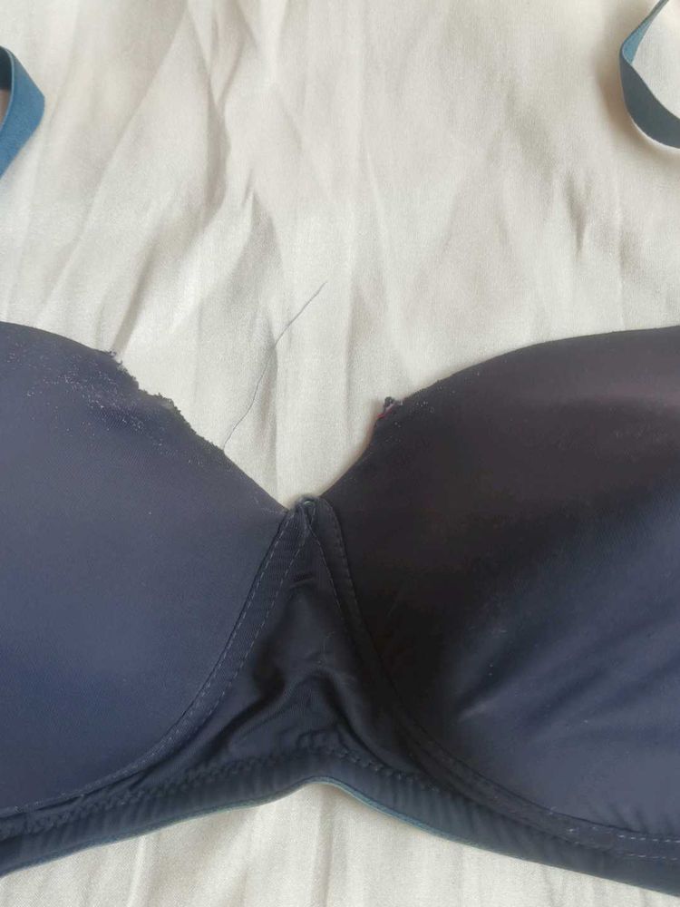 Comfortable neavy blue Bra