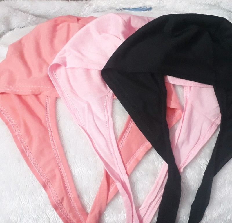 Sedra hijab Cap Combo 3 BLACK PINK PEACH