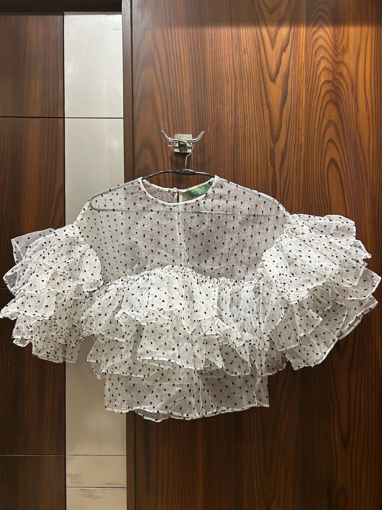 Sheer Ruffle Top