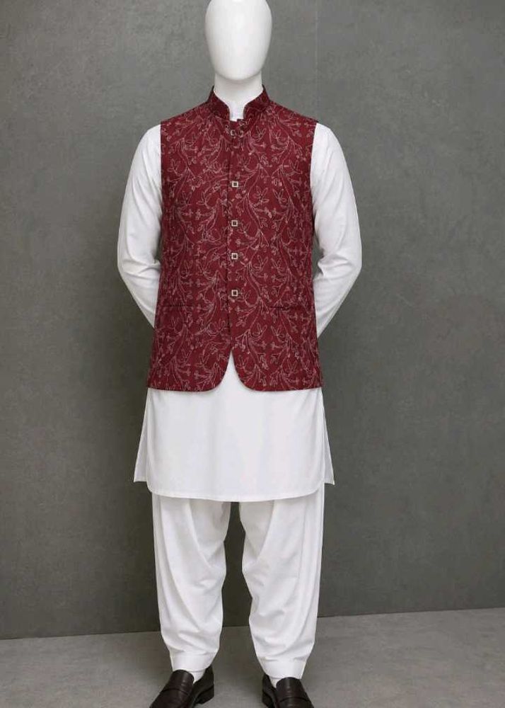 Men's Embroidered Nehru Jacket