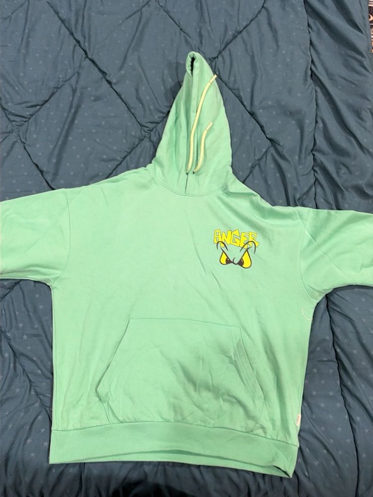 Light Green Graphic Hoodie