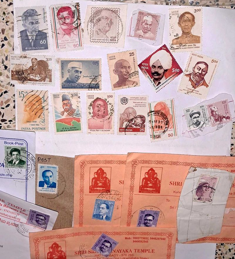 24 Vintage Indian PERSONALITIES  Stamps Collection