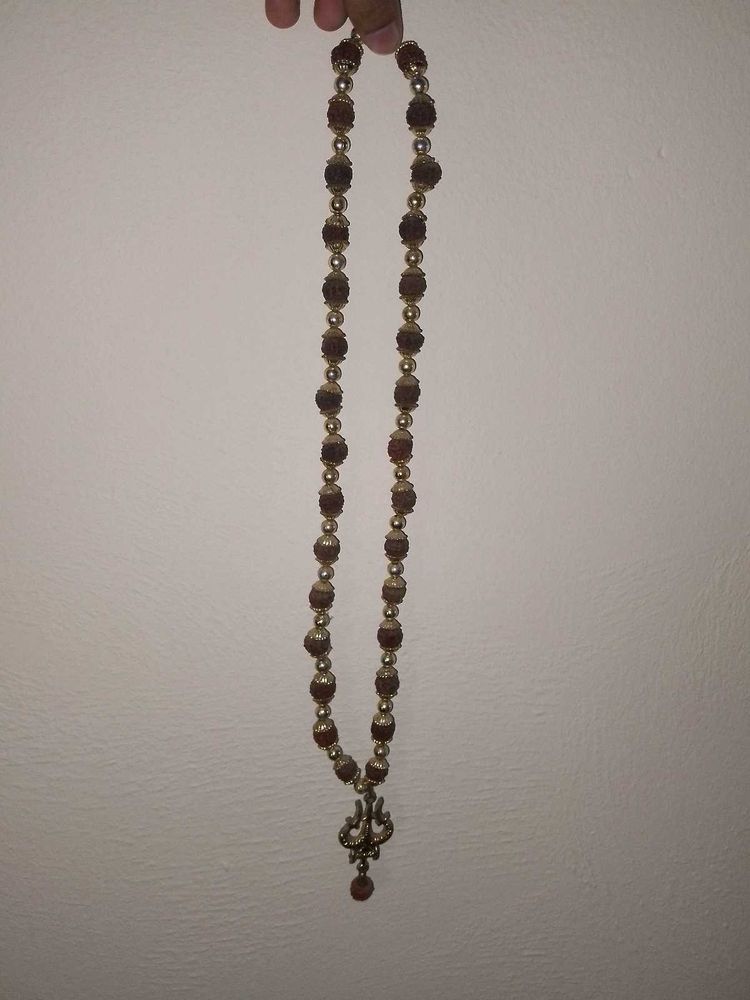Rudraksha Mala with Trident Pendant