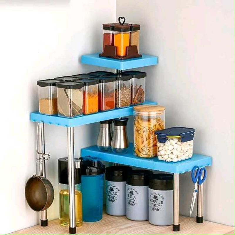 Countertop Organizer Rack 3 Tier Multipurpose Corn