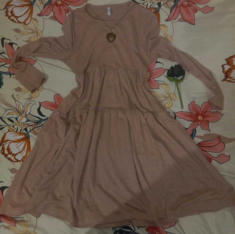y2k beige dress
