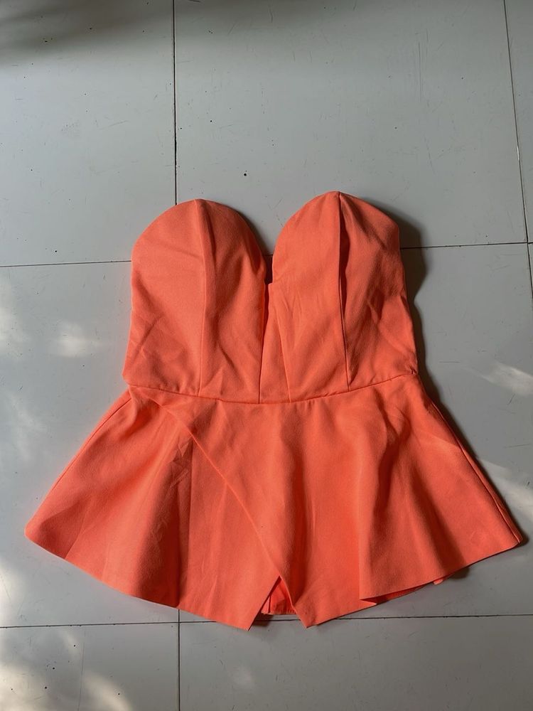 Cute Orange Bandeau Top