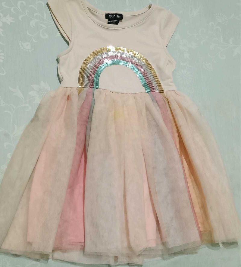 Sparkly Rainbow Tulle Dress for Girls