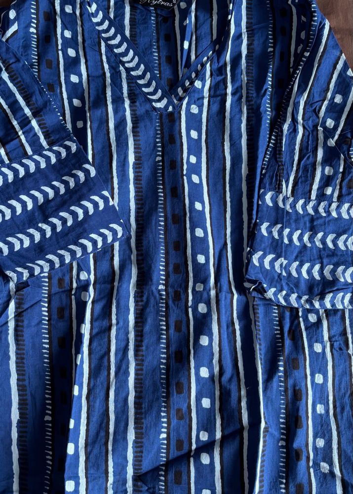 Blue Striped Kurta